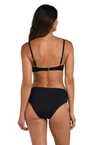 BLACK Plunge Bikini Top