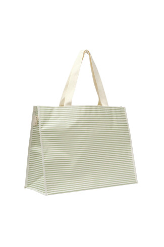 SAGE STRIPE Palma Carry All Tote Bag