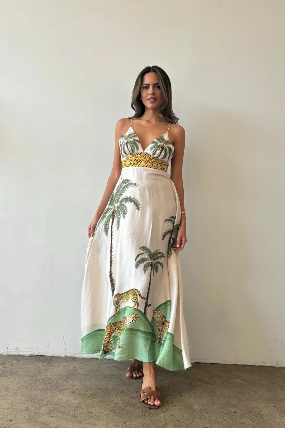 CHEETAH PALM Star Maxi Dress image number 4