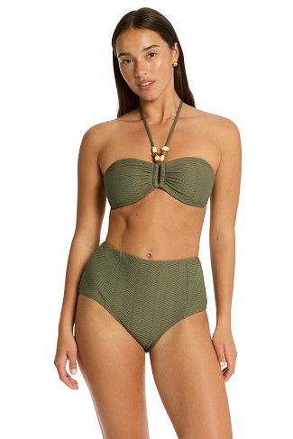 KHAKI Caracus Bandeau Bikini Top
