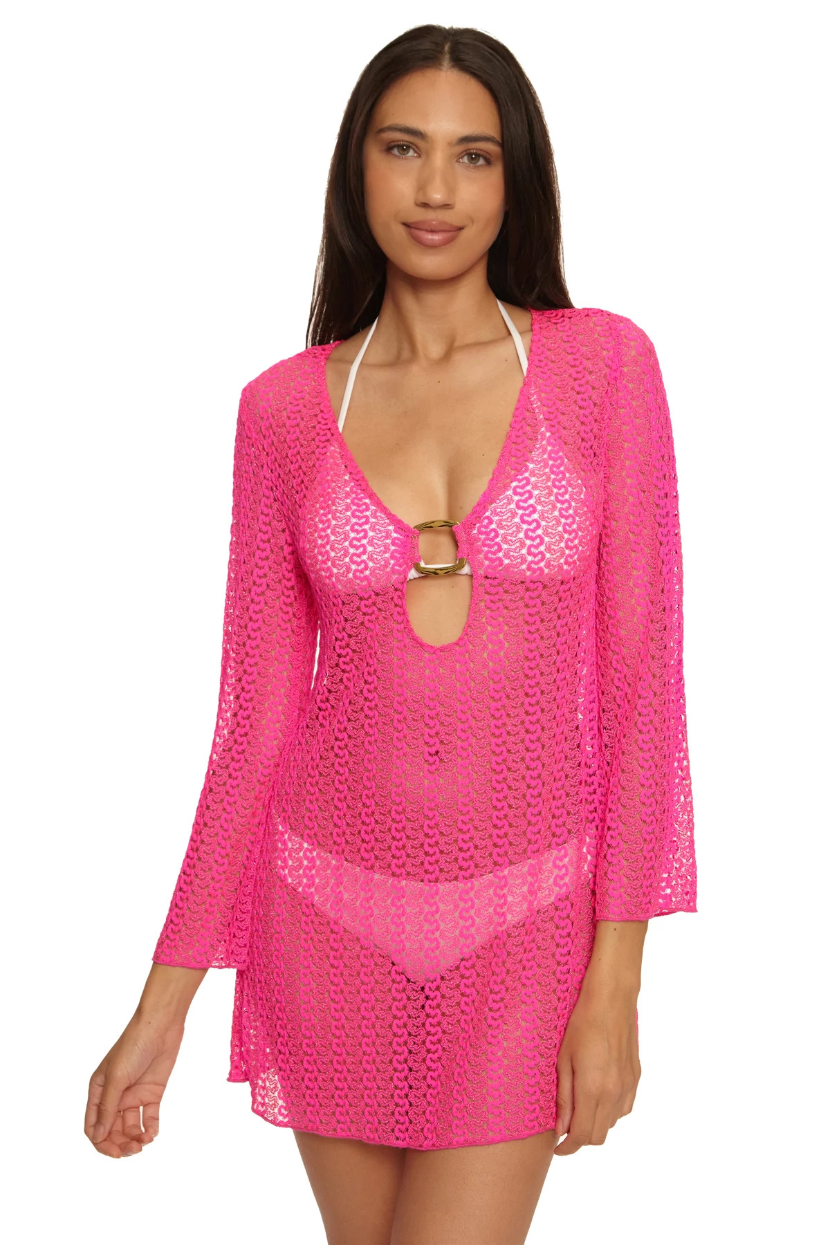 STRAWBERRY Lace Crochet Tunic image number 1