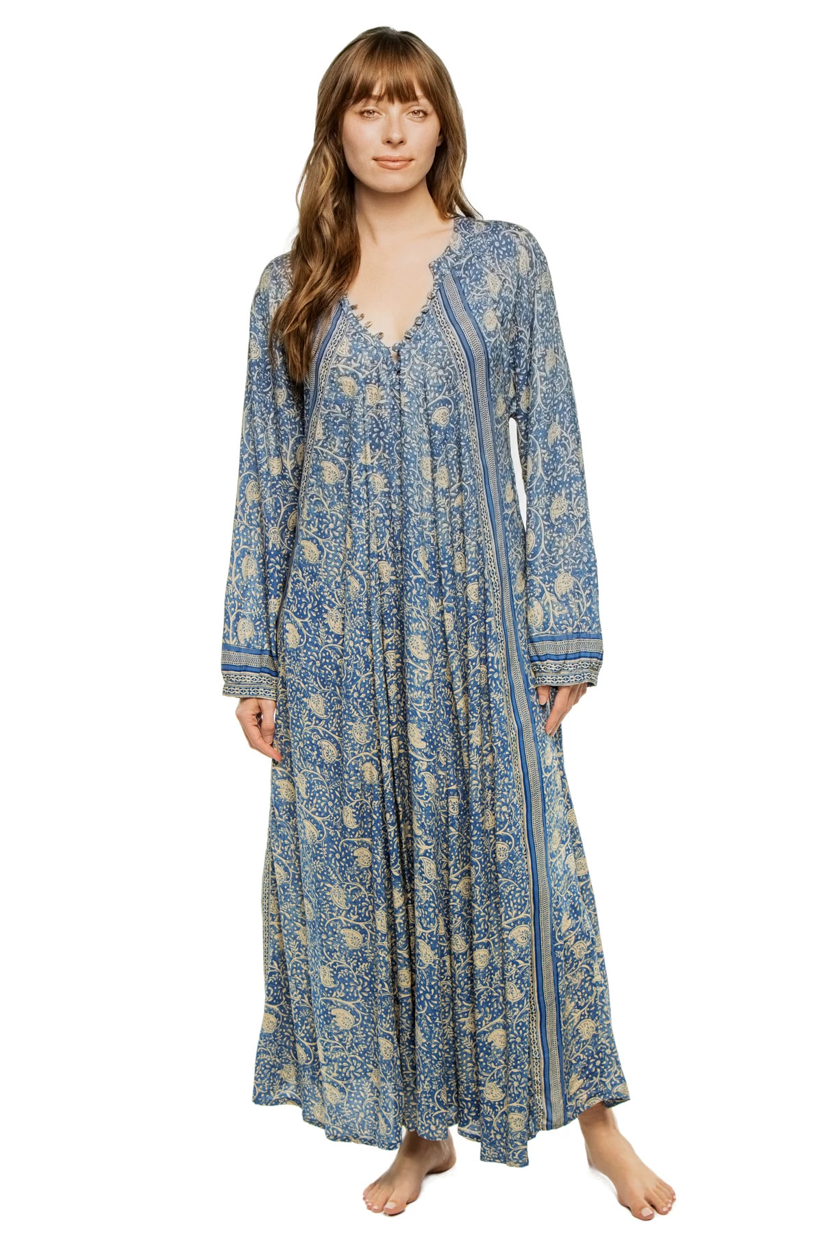 WATER LILY BLUE Fiore Maxi Dress image number 1