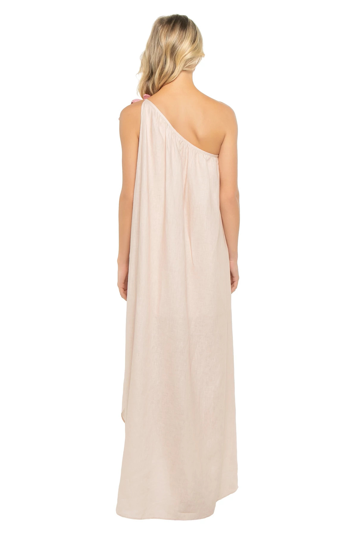 GARDEN TERRACE PINK Garden Terrace Linen Maxi Dress image number 2