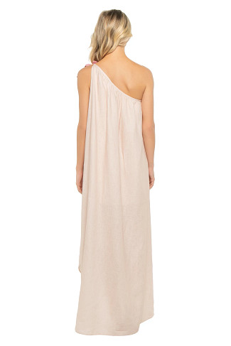 GARDEN TERRACE PINK Garden Terrace Linen Maxi Dress