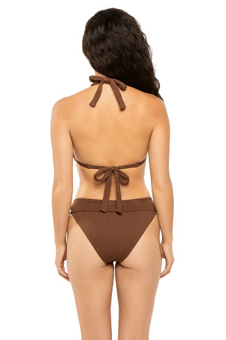 BRONZE SCALLOP Cameron Shimmer Sliding Halter Top