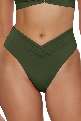 GREEN Carolina High Waist Bikini Bottom
