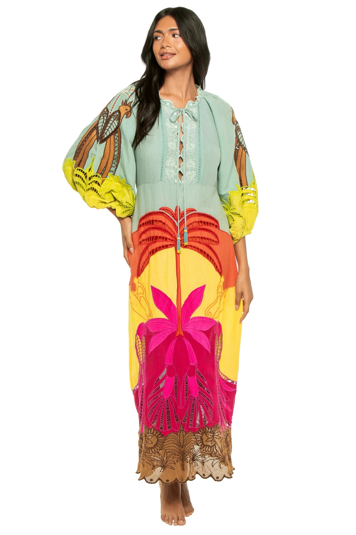 USIACURI MULTICOLOR Usiacuri Richelieu Maxi Dress image number 1