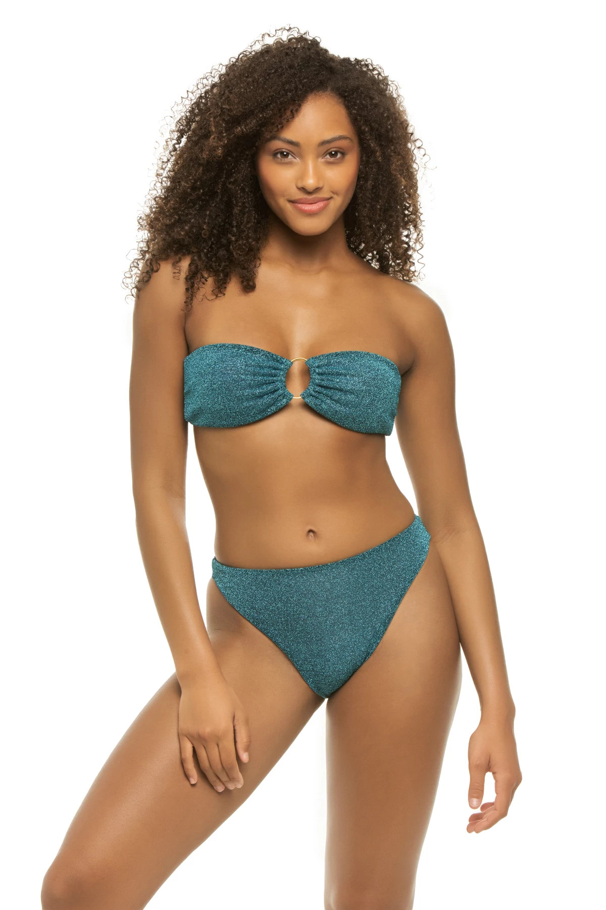 Nala Metallic Bandeau Bikini Top Everything But Water