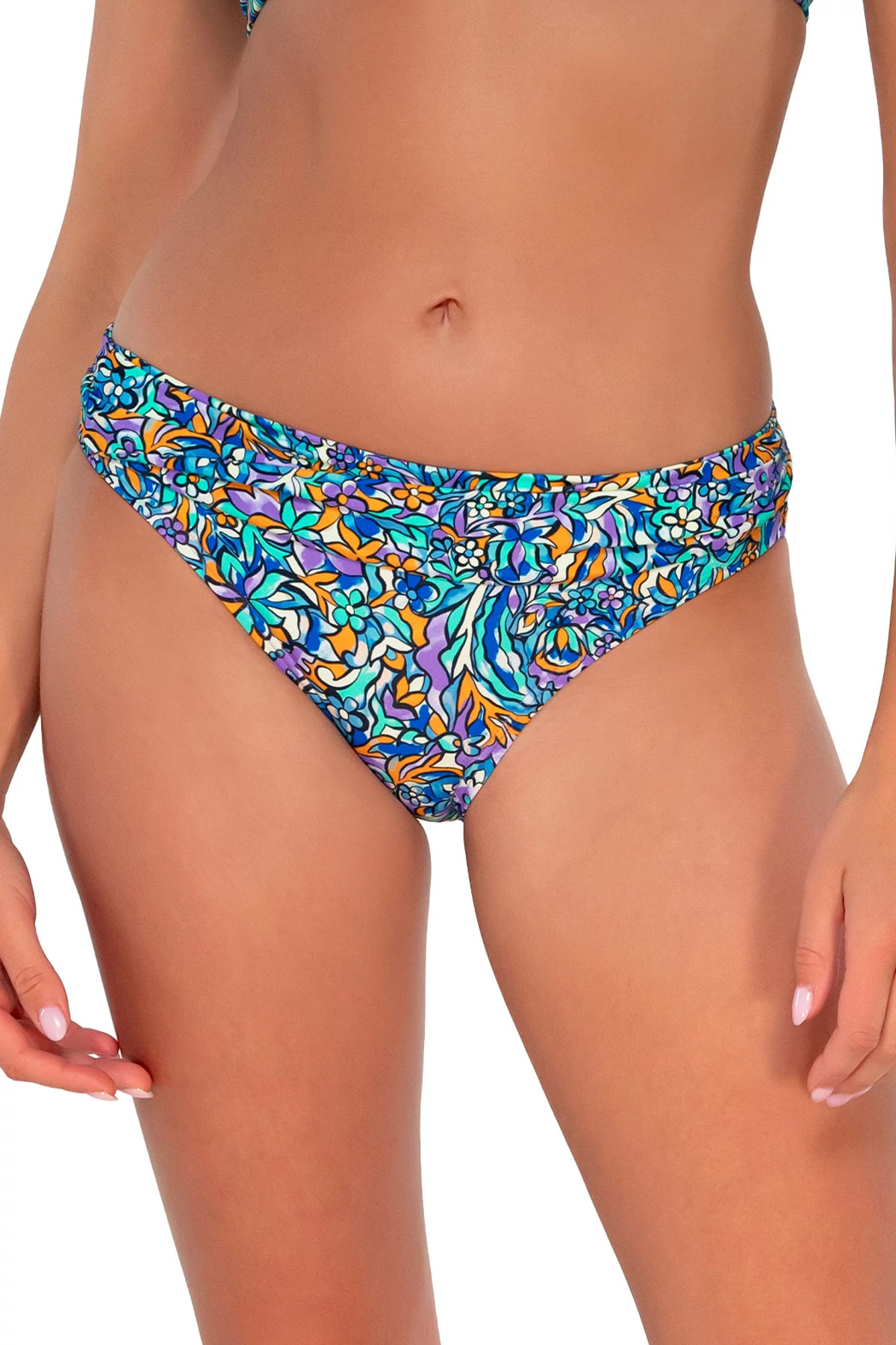 PANSY FIELDS Unforgettable Banded Hipster Bikini Bottom  image number 1