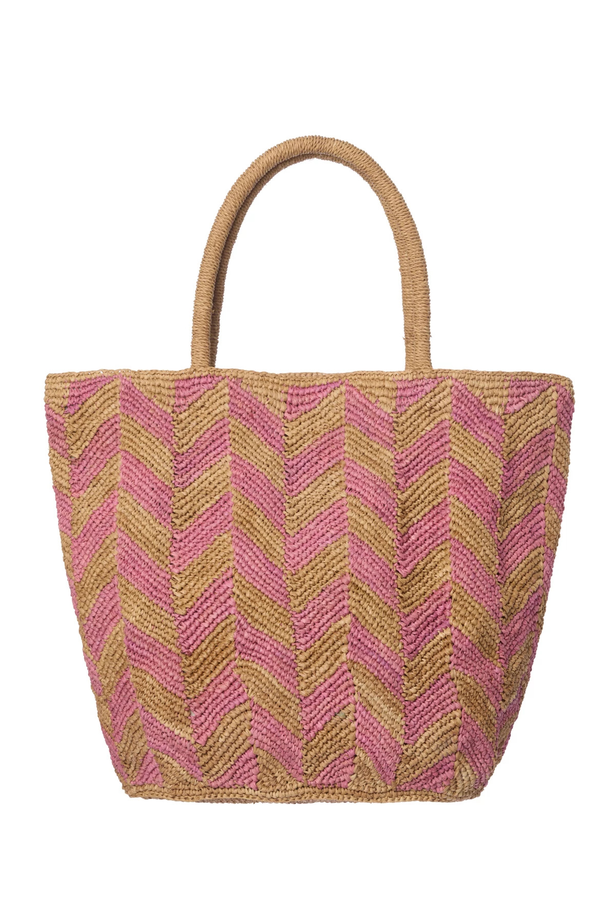 LILAC/SAND Chevron Tote Bag image number 1