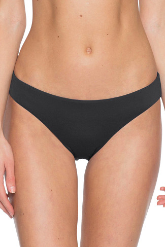 BLACK Adela Ruched Hipster Bikini Bottom