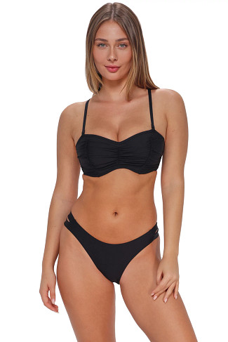 BLACK Loretta Bandeau Bikini Top (D+ Cup)