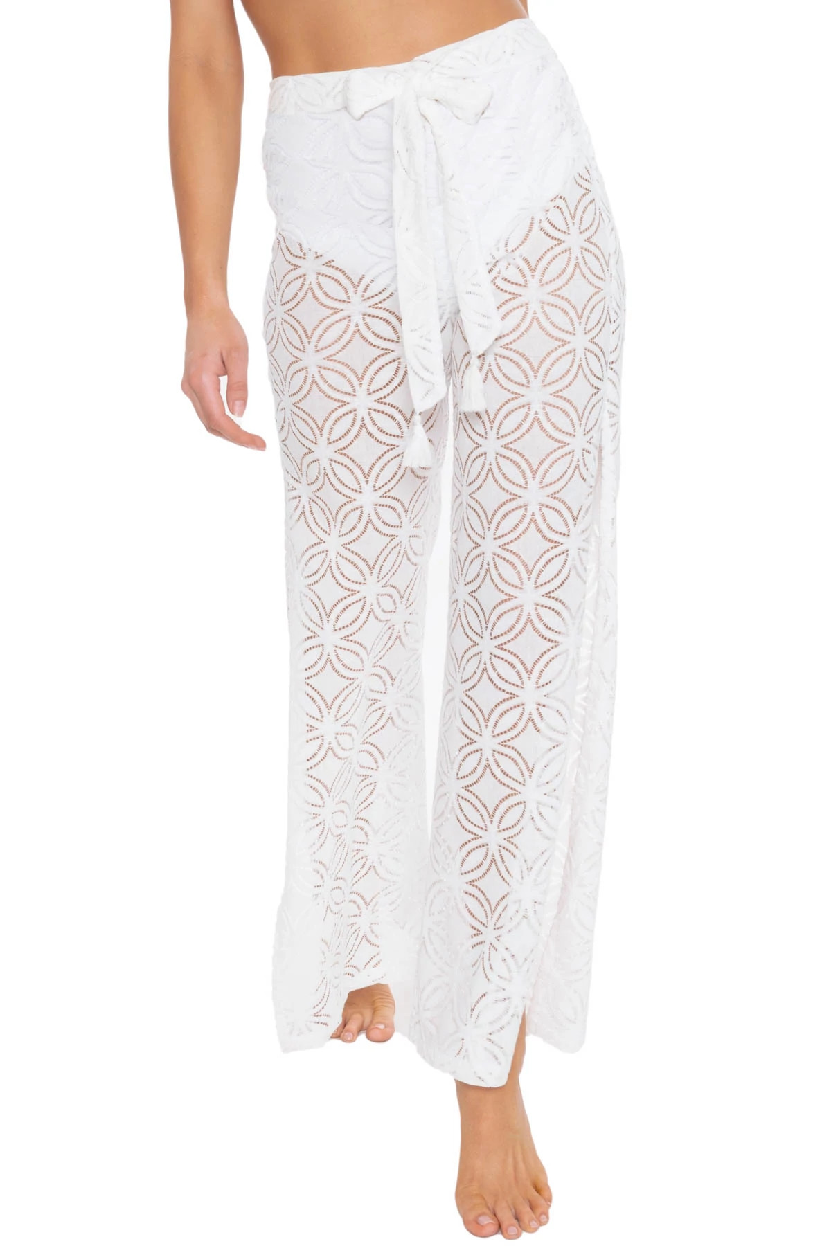WHITE Pacheco Crochet Pants image number 1