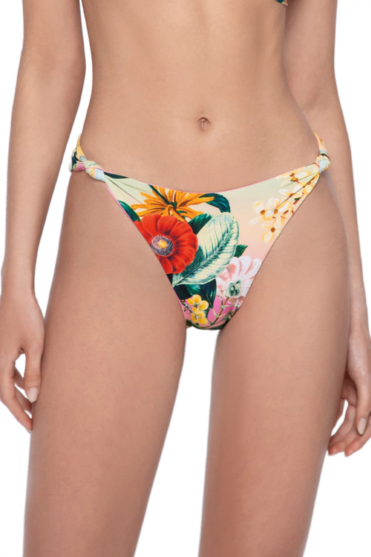 OASIS Reversible Floral Knot Hipster Bikini Bottom image number 1