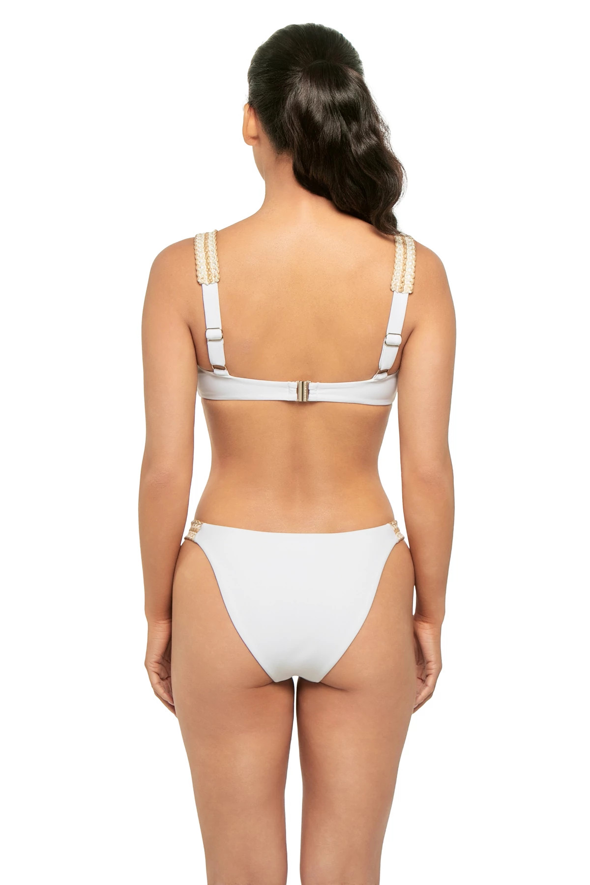 WHITE/GOLD Iryna Bralette Bikini Top image number 2