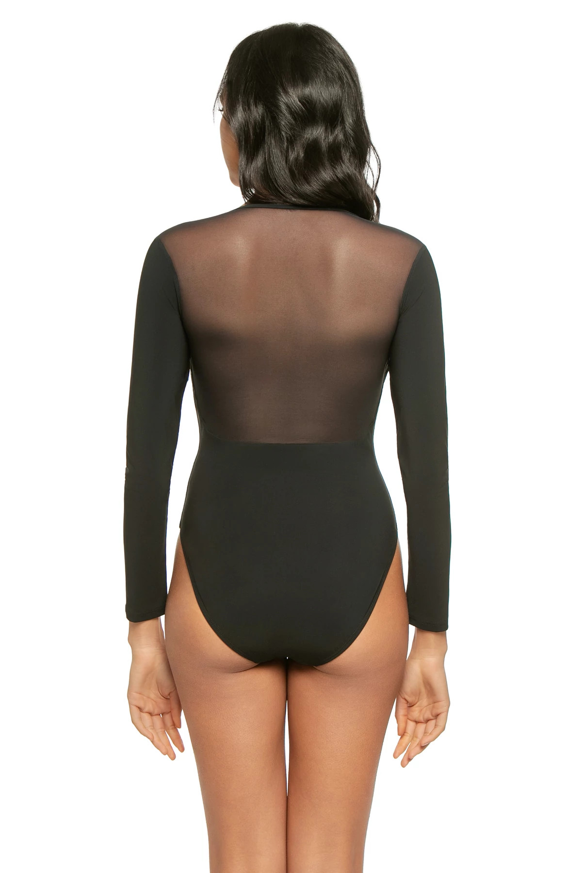BLACK Lure Long Sleeve One Piece Swimsuit image number 2
