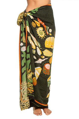 BLACK Coral Sarong