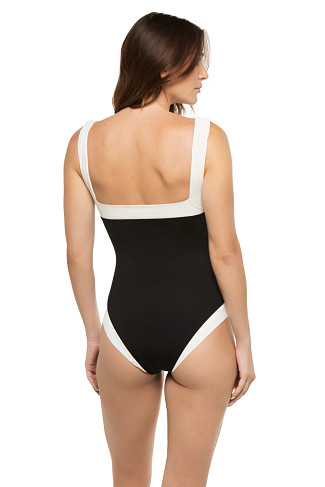 BLACK/COCONUT Bianco Maillot One Piece Swimsuit