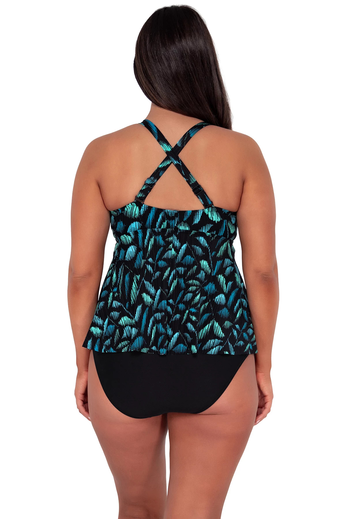 CASCADE SEAGRASS TEXTURE Marin Tankini Top image number 2