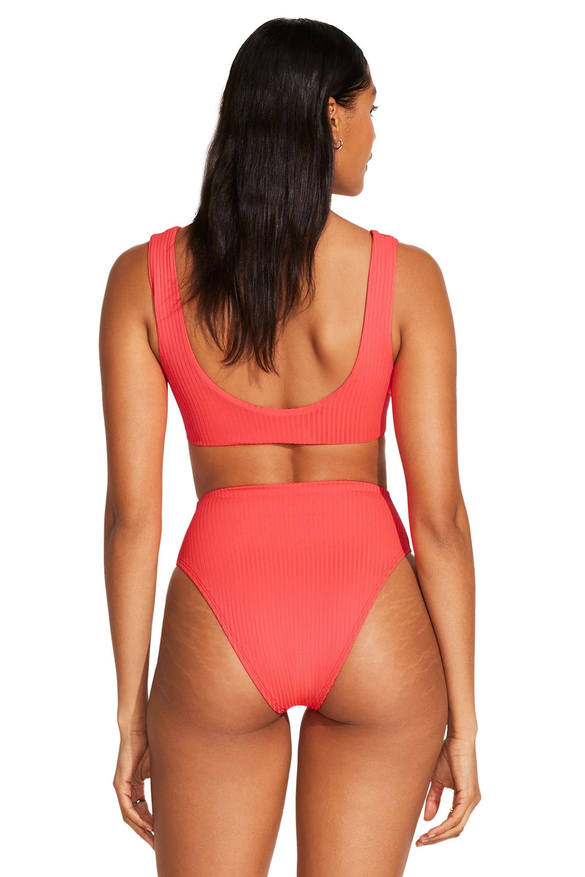 CORAL GLOW ECORIB Icon Cut Out One Piece Swimsuit image number 2