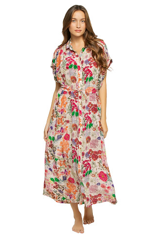 FLORAL PINK Valerie Caftan Dress