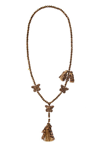GOLD Lariat 3 Butterfly Necklace