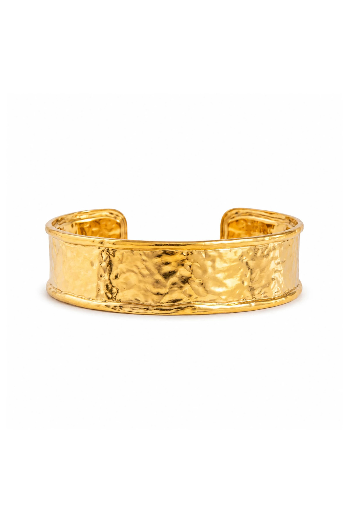 GOLD Lowell Hammered Cuff Bracelet image number 1