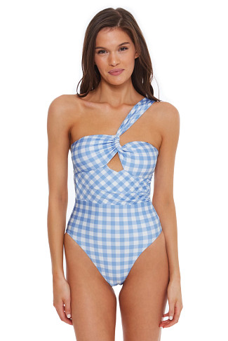 CHAMBRAY Asymmetrical Maillot One Piece Swimsuit