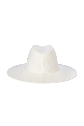 WHITE/SILVER Violetta Panama Hat