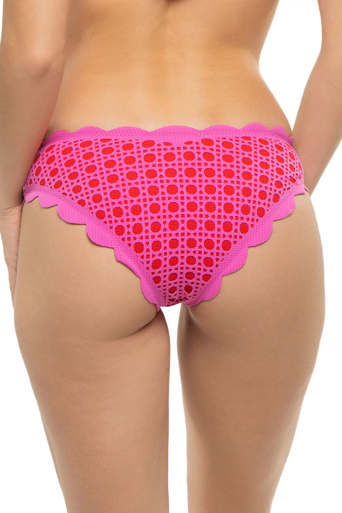 ORCHID CANE Scallop Hipster Bikini Bottom image number 3