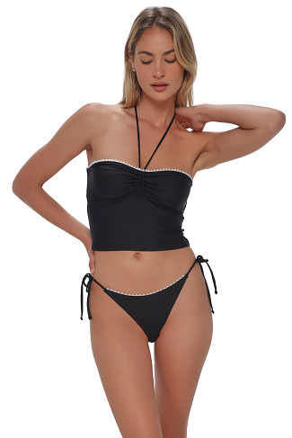 BLACK Pom Pom Dolly Crop Top