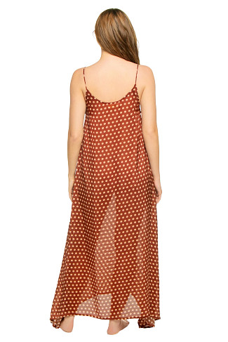 POLKA DOT CAPPUCCINO Heather Maxi Dress