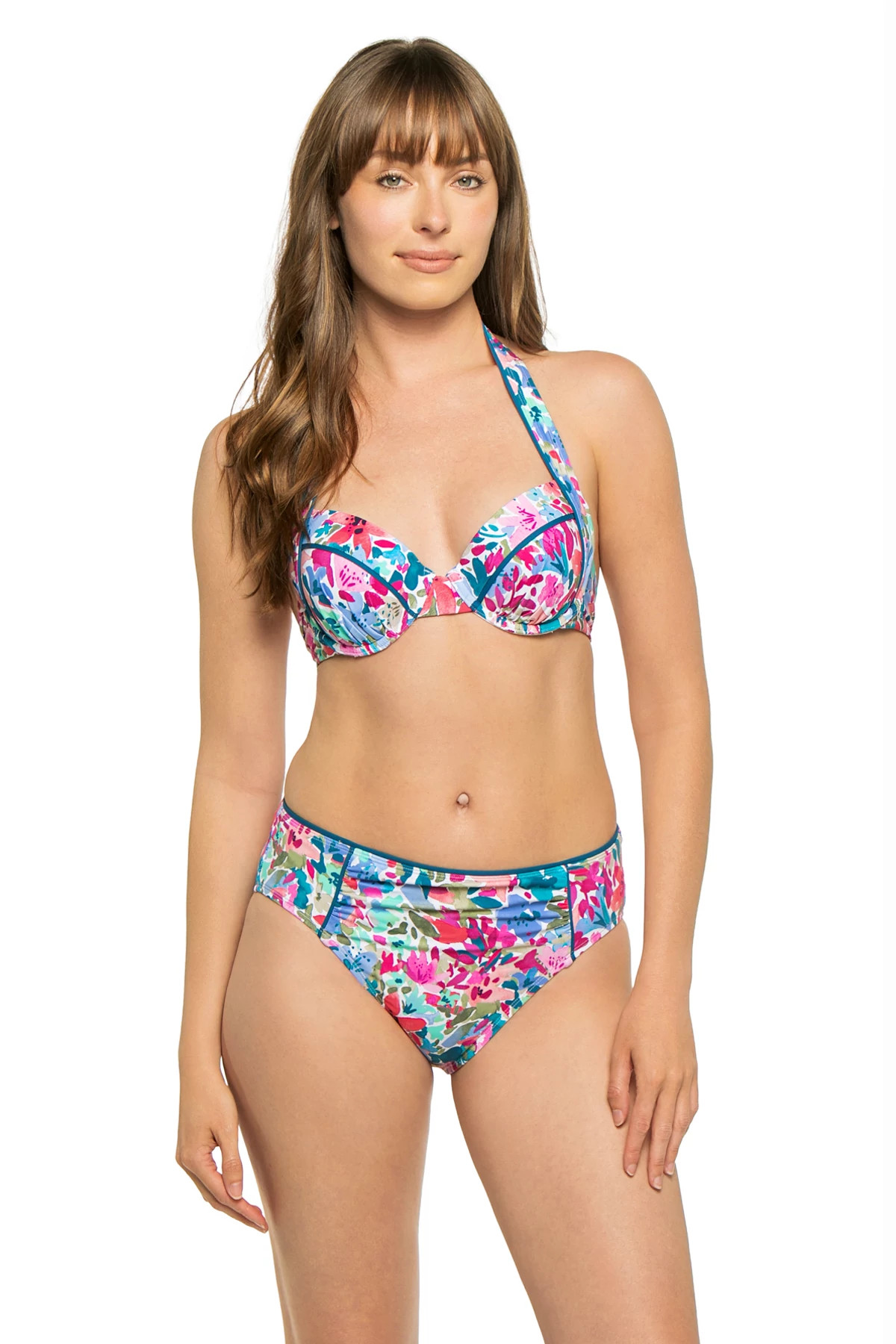 DUSTY LUPINE Underwire Halter Bikini Top image number 1