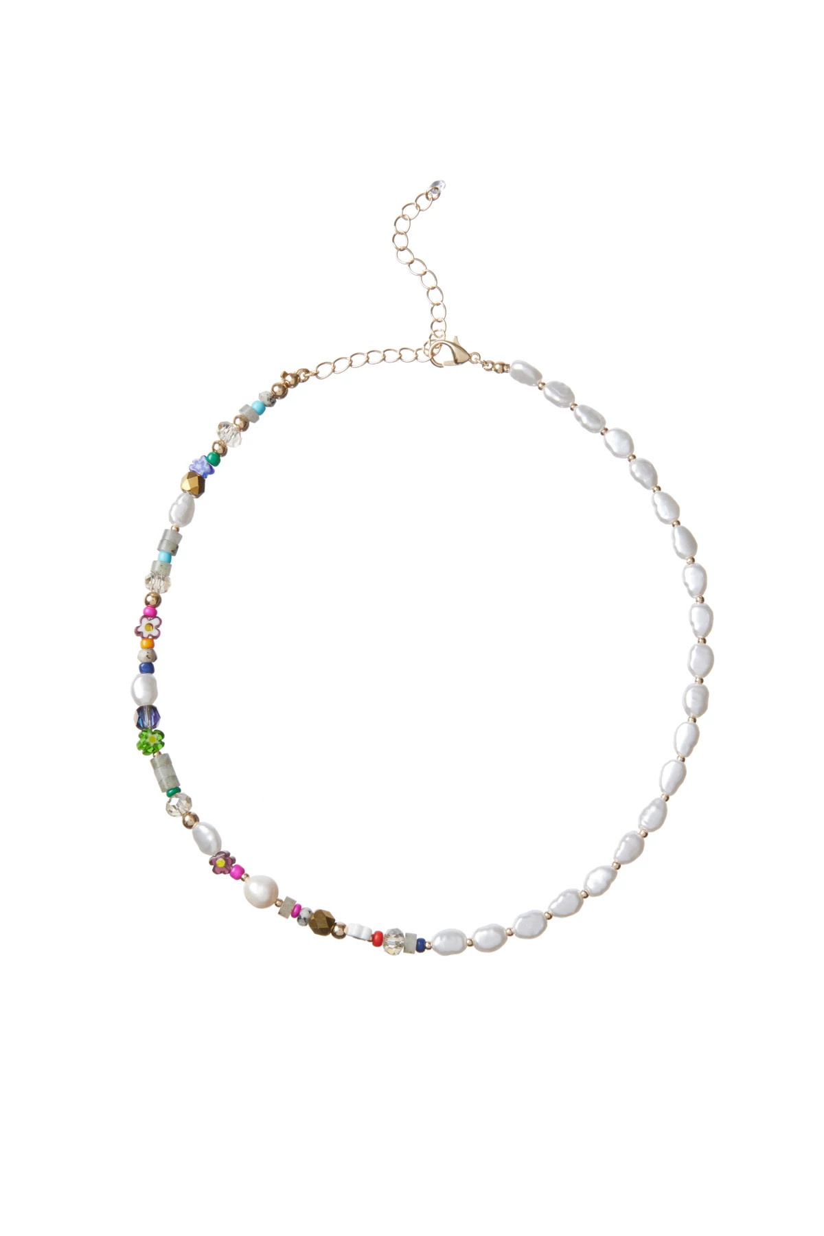 MULTI Pearl Beaded Necklace image number 1