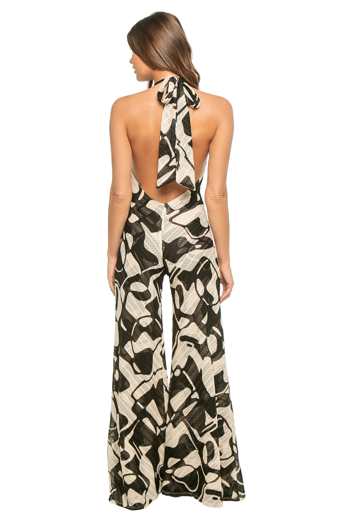 ABSTRACT MARBLE Anya Abstract Wide Leg Jumpsuit image number 2