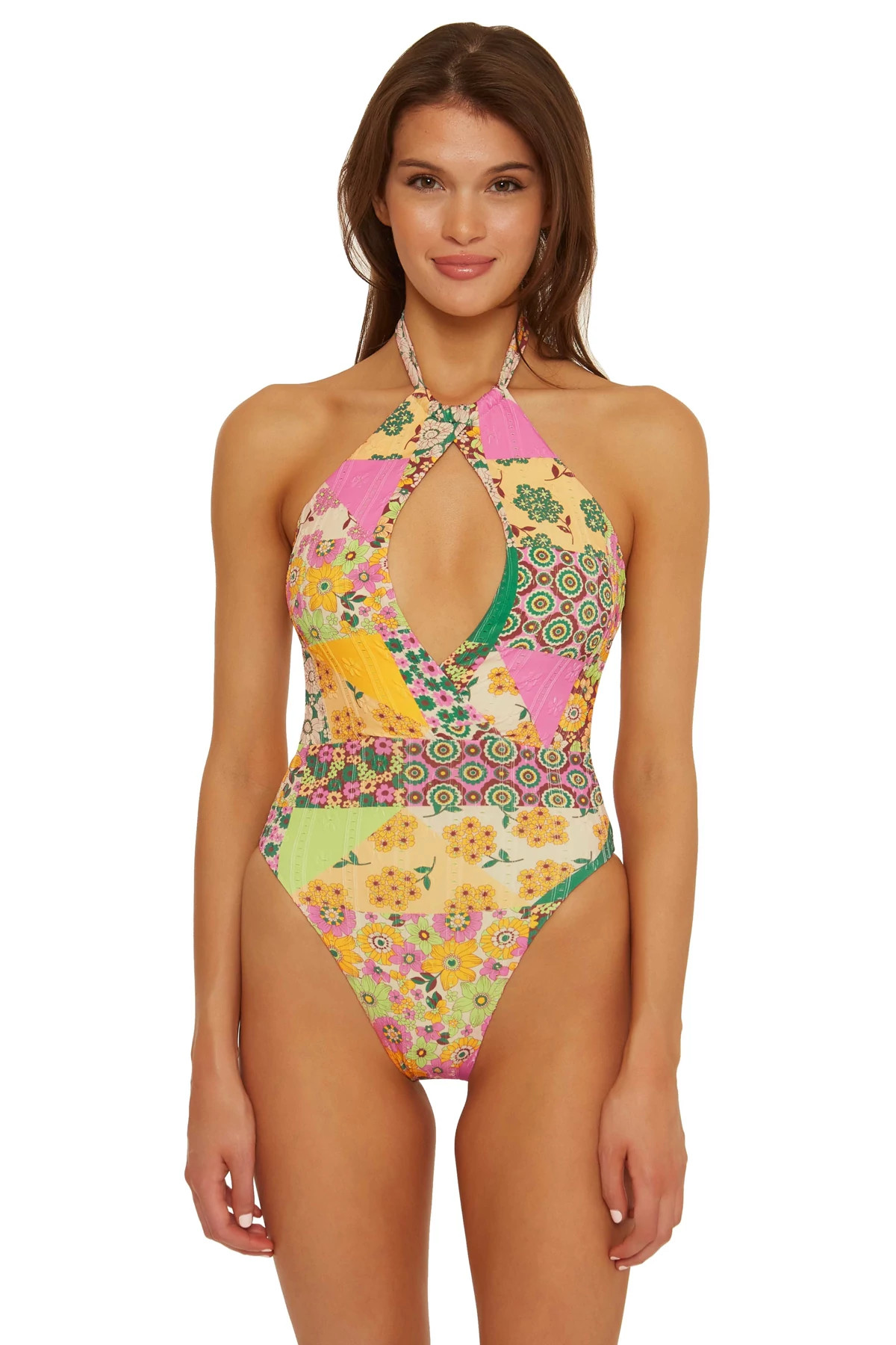 MULTI Embrace High Neck One Piece Swimsuit image number 1