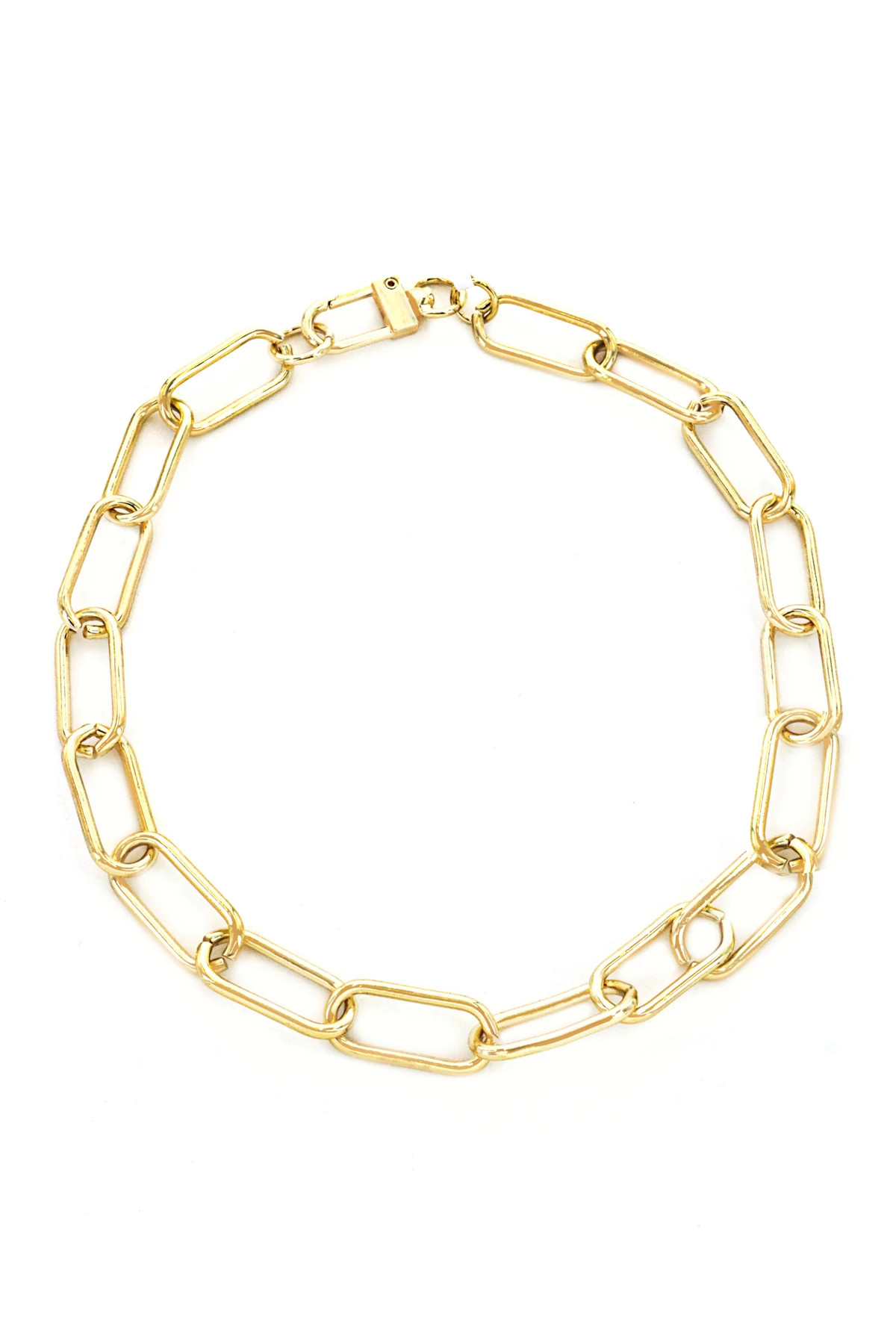 GOLD Short Chain Link Necklace image number 1