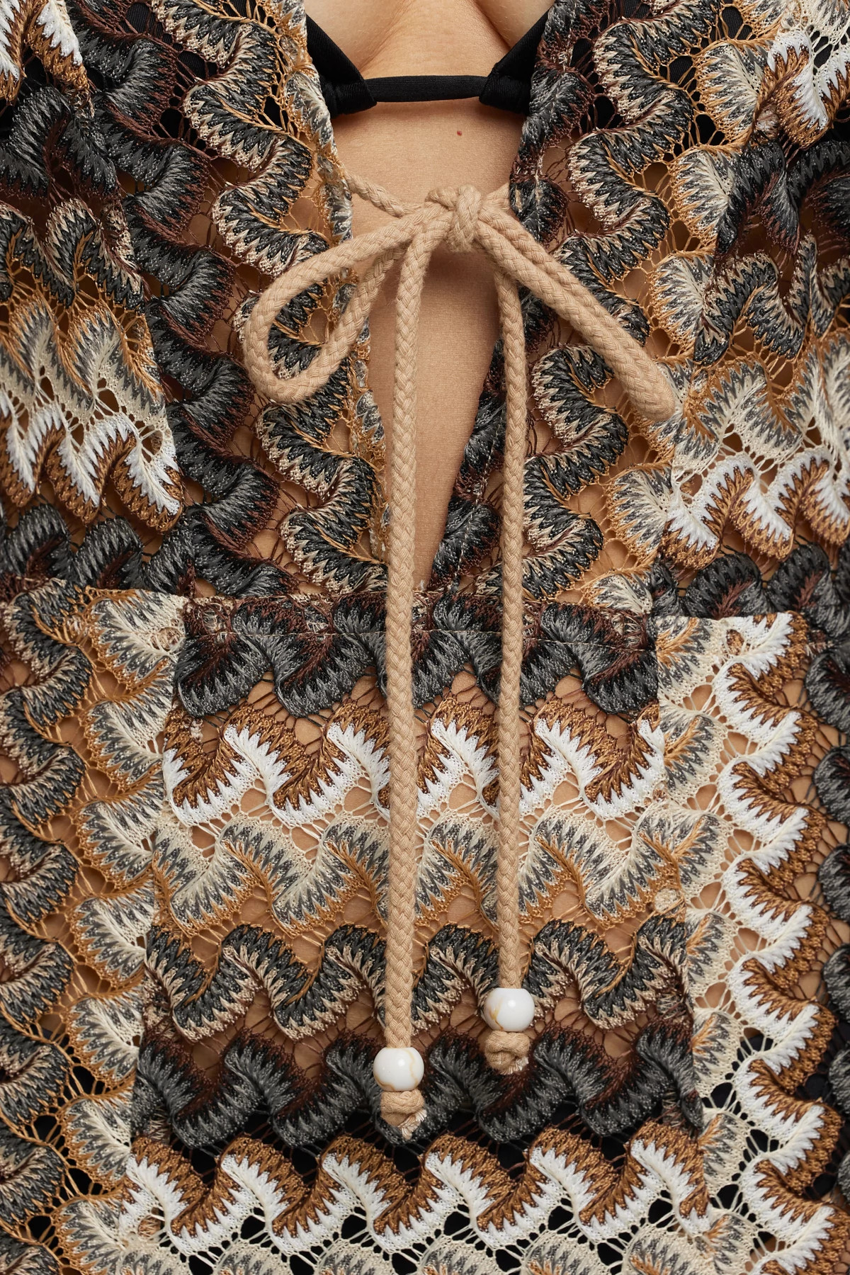 CHOCOLATE Laguna Crochet Short Sleeve Tunic image number 4