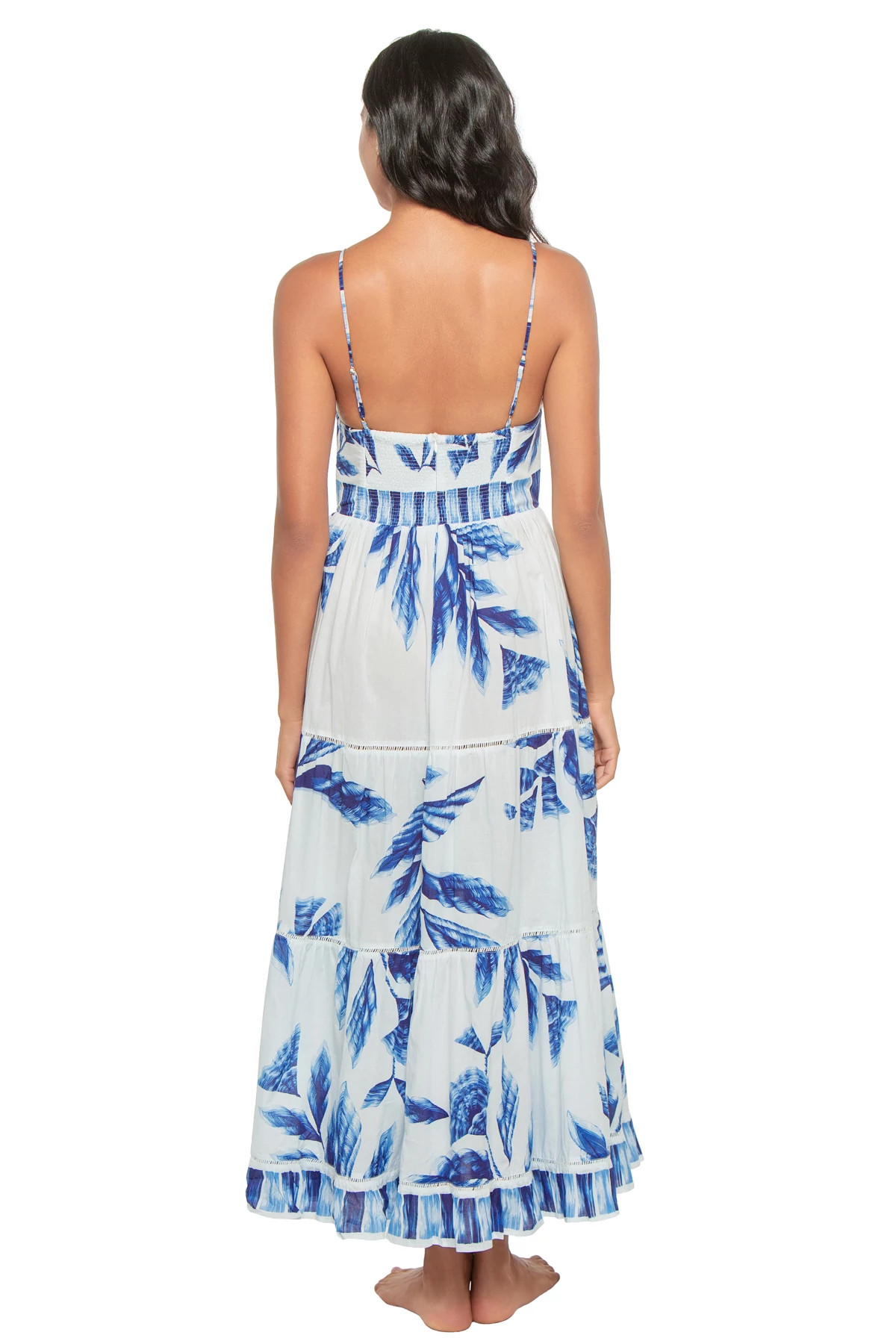 BLUE SUMI Milena Cotton Plunge Maxi Dress image number 2