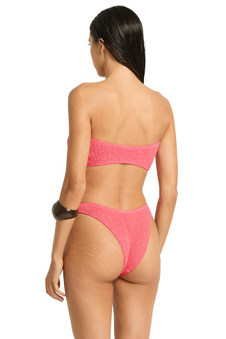 CORAL PINK Blake Bandeau Bikini Top