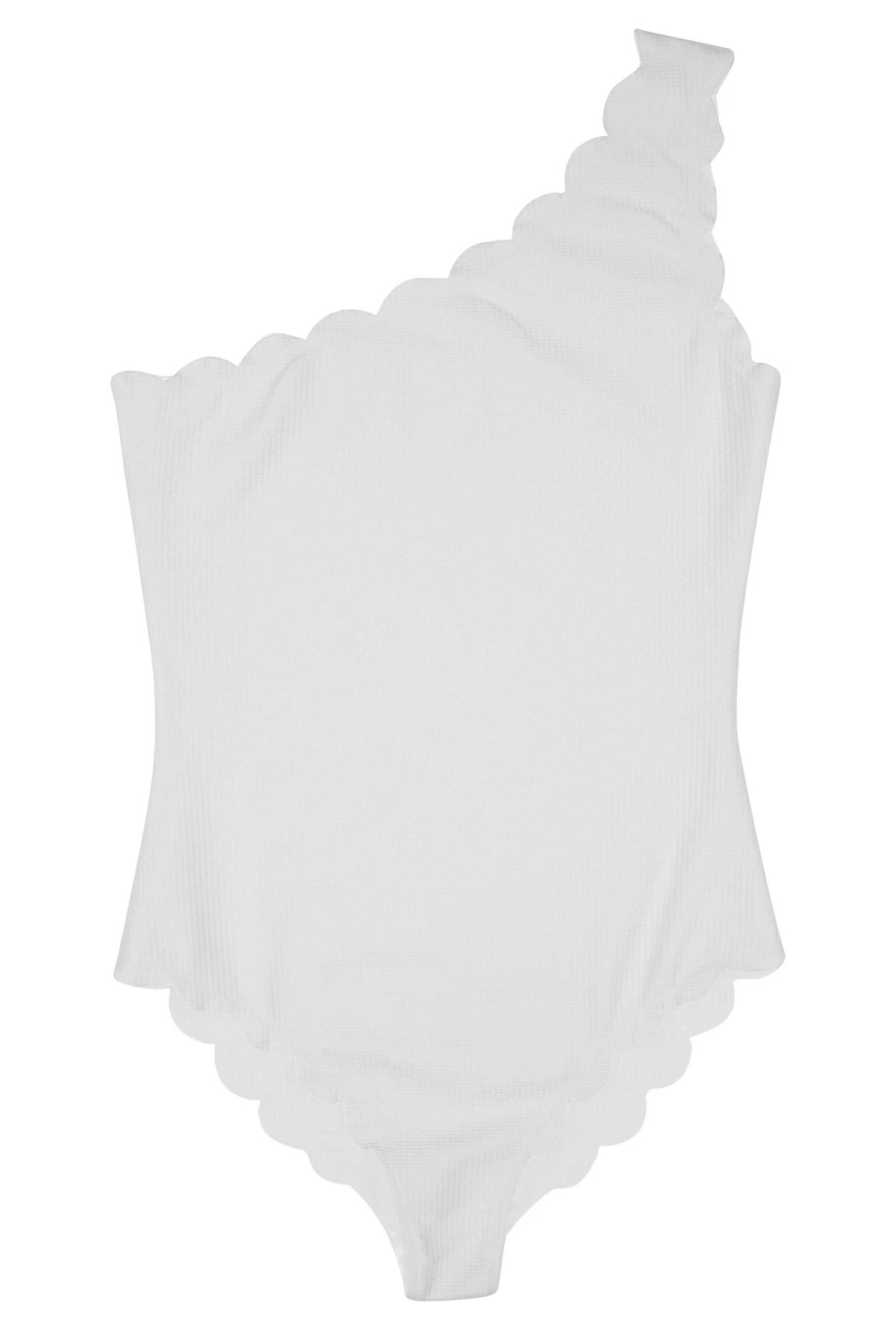 COCONUT Scallop One Shoulder One Piece Swimsuit image number 3