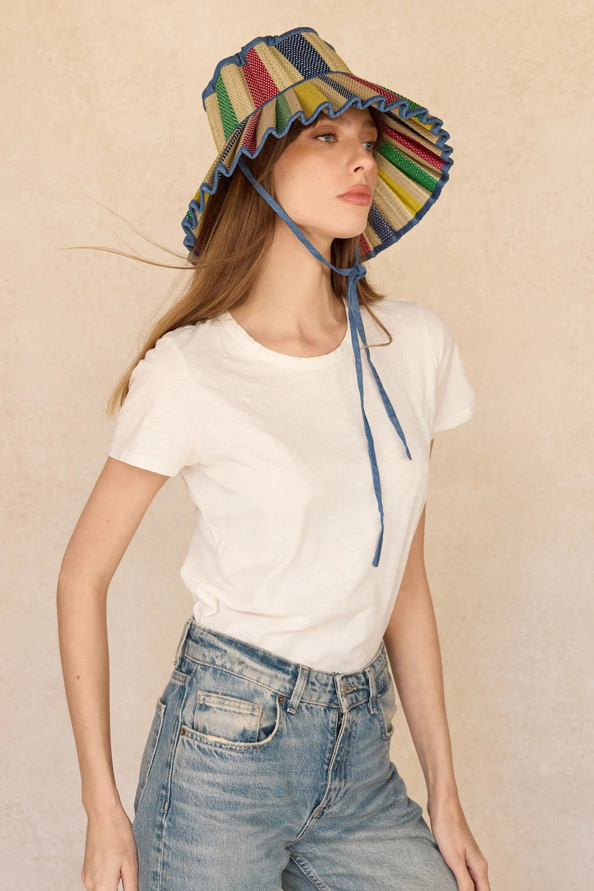 SUN BATHE DENIM Sundeck Luxe Capri Sun Hat image number 5