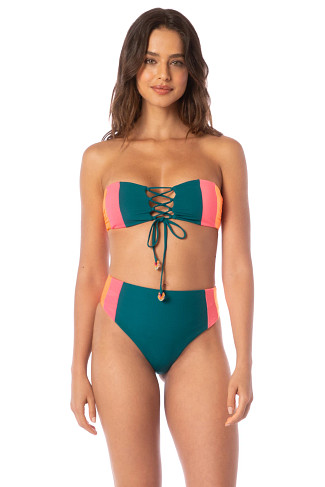 VERDANT BREEZE Nomad Reversible Bandeau Bikini Top