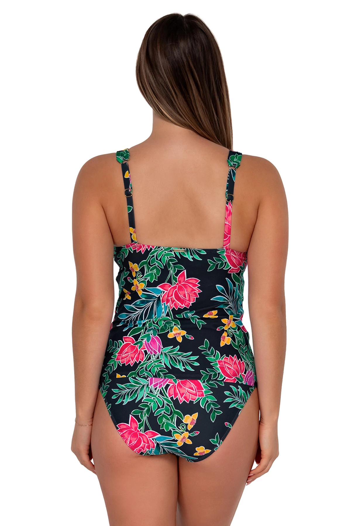 TWILIGHT BLOOMS Elsie Underwire Tankini Top (E-H Cup) image number 3