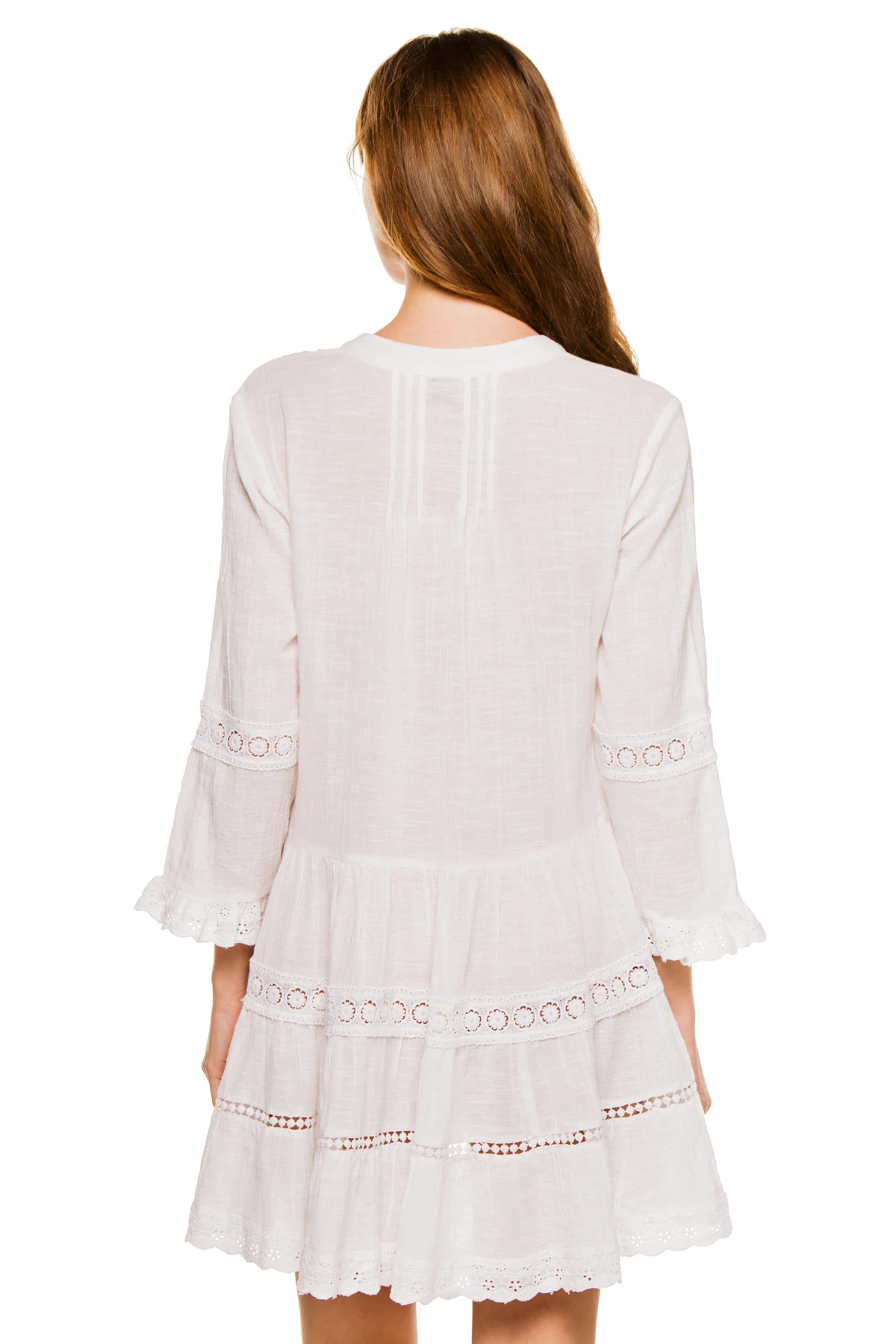 WHITE Cotton Tunic Dress image number 2