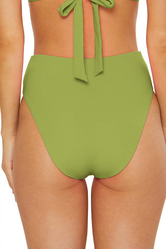 KIWI Shirred High Waist Bikini Bottom