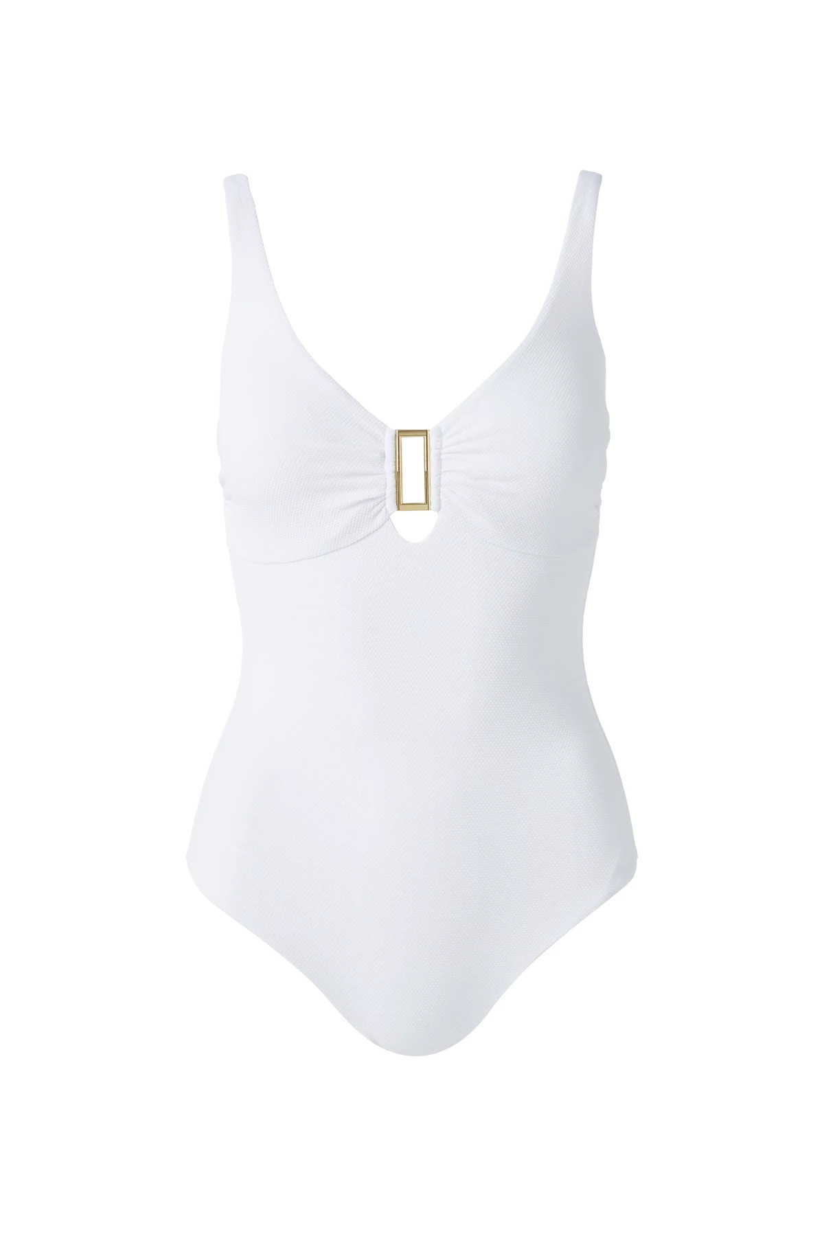 WHITE PIQUE Tuscany One Piece Swimsuit image number 4