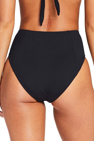 BLACK ECOLUX Sienna High Waist Bikini Bottom