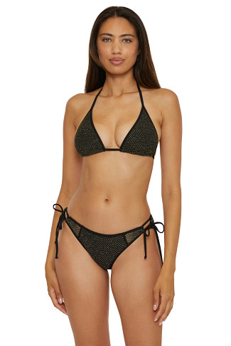 BLACK Cheryl Mesh Triangle Bikini Top