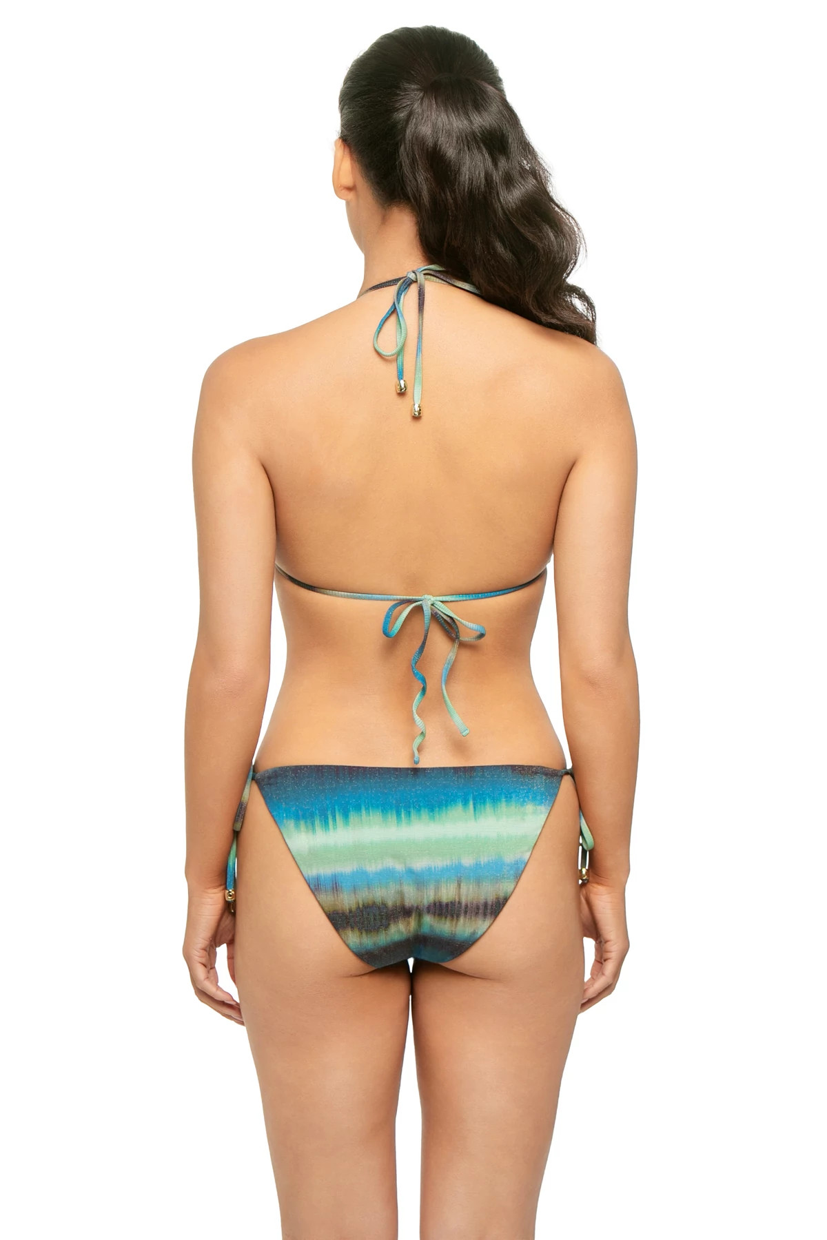 MULTI Triangle Sliding Halter Bikini Top image number 2